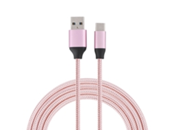 Cabo de Dados LAXISCREED Fast Charging Type c Rosa