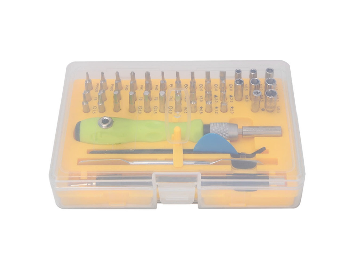 Kit De Bits De Parafusadeira Com 42 Peças E Manivela Para Reparo De Celular E Notebook