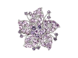 2026 broche Feminino em Forma de Flor com Pedras Strass Decoração Antiderrapante para Bolsa de Ombro Jaqueta Colar Boné Cachecol