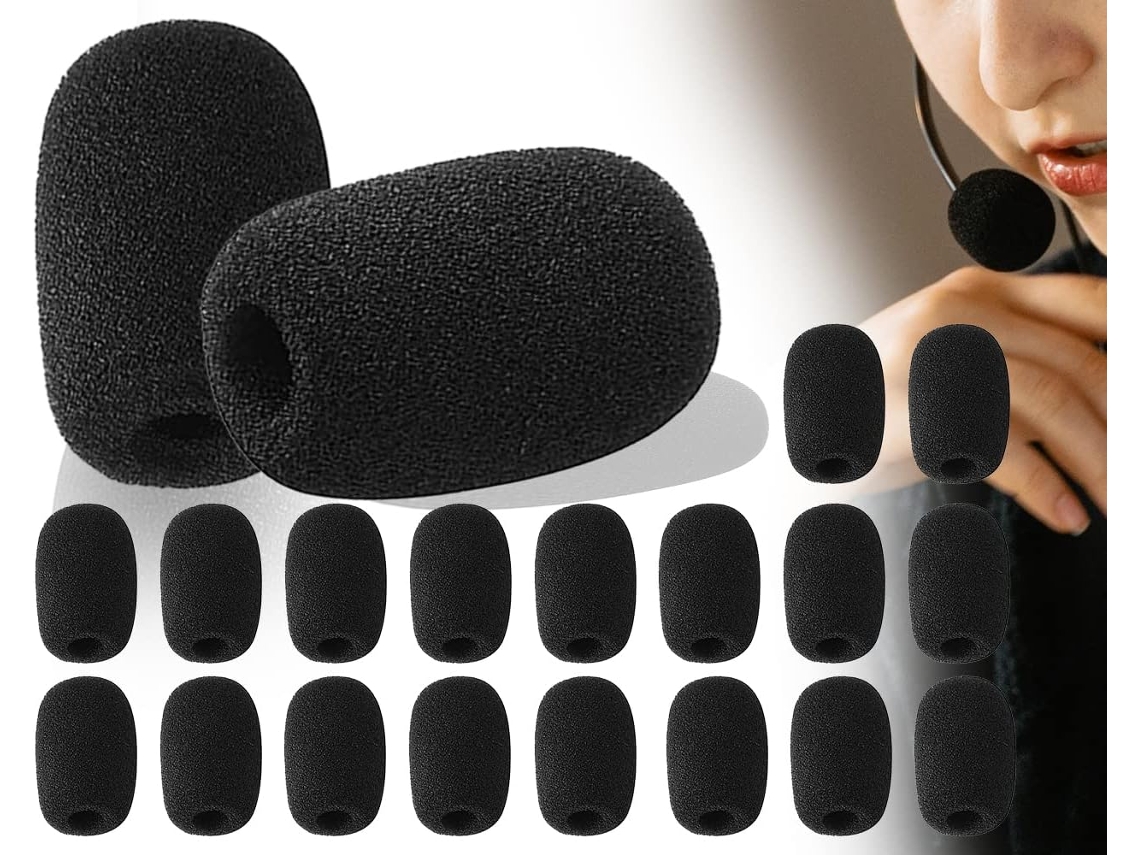 18 Filtros Pop Pretos para Microfone, Espuma Anti cuspe ZYBLSSBB