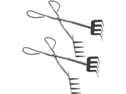 Pinça Multifuncional Para Fogueira, 2 Peças, Resistente, Ideal Para Churrasco, Com Pegada Precisa Em Carvão E Outros