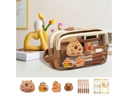 Estojo para Lápis, Pelúcia, Capivara, Escolar, Meninas, Meninos AQUAFORGE
