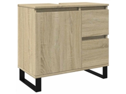 Bathroom Cabinet, Bathroom Cabinets Vidaxl Marrom Madeira Processada (n/a)