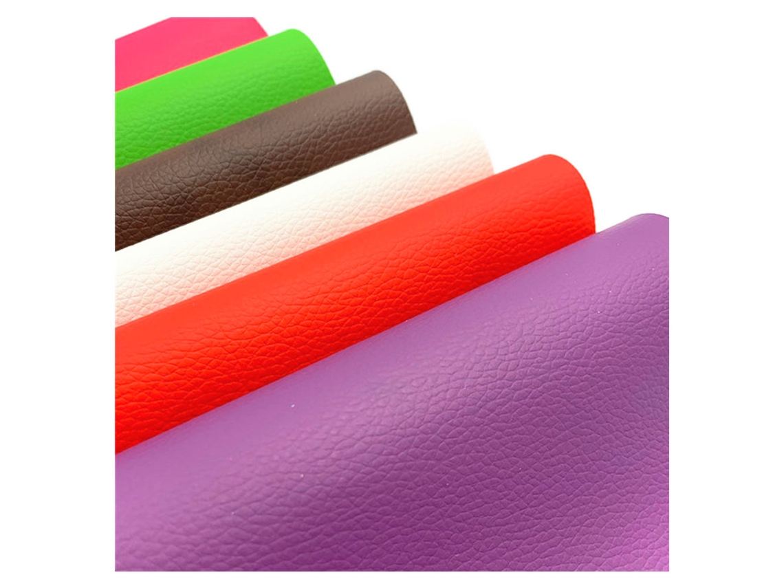 100*135cm Couro Sintético Pu com Textura de Lichia Vinil Interior de Carro 39*54 Polegadas MDUG (roxo)