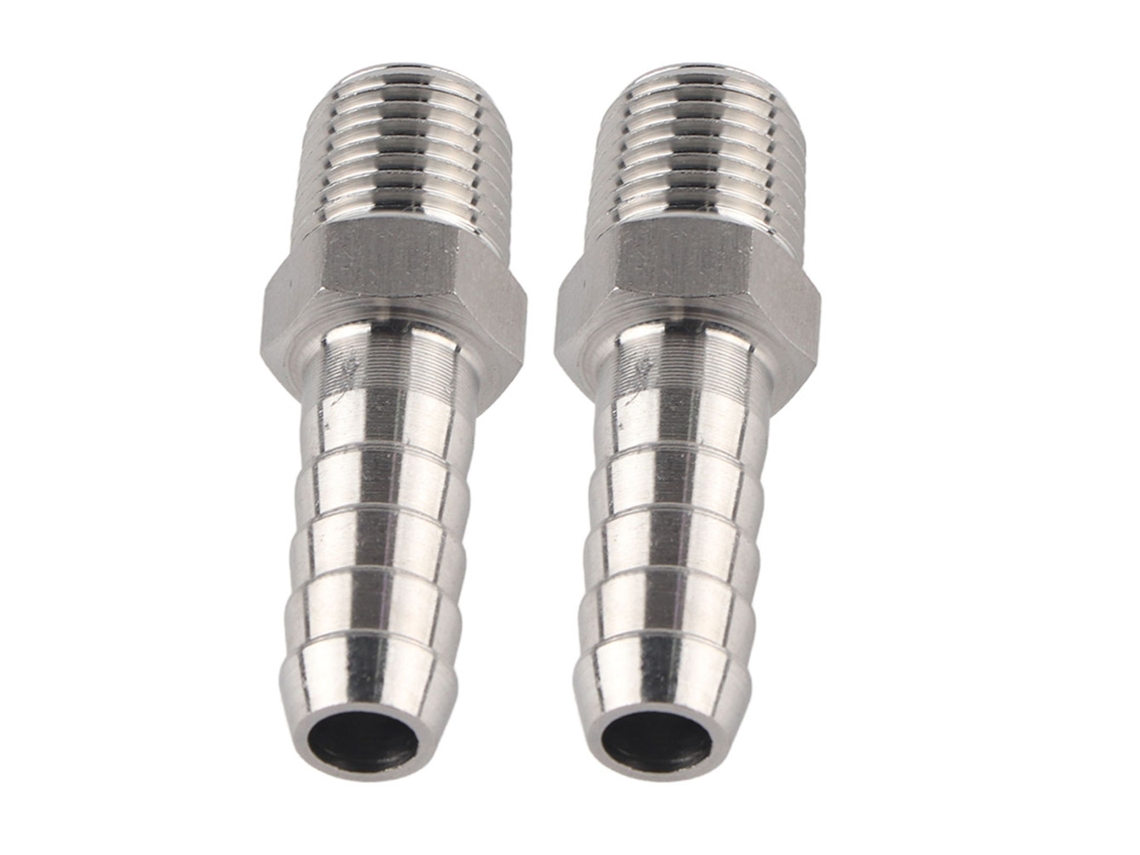 Junta Macho Com Rosca Bspt Em Aço Inox Da Laxiscreed Para Ligação Rápida De Tubulações De 1/4 Polegadas