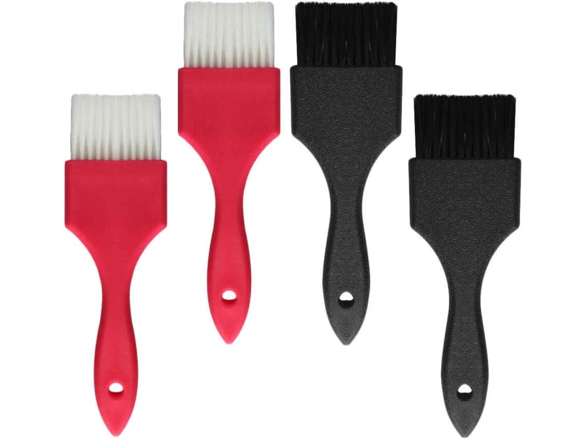 Conjunto de 4 pinças para tingir cabelo, ideais para aplicação em salões de cabeleireiro.