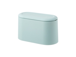 Baok-mini Lixeira Com Tampa Pequena Lixeira De Mesa Pop Up Lixeira De Mesa Pequena Para Banheiro Escritório Cozinha Mesa Azul