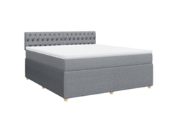 Box Spring Bed, Box Spring Beds Vidaxl Cinzeto Tecido (180 X 200 Cm)
