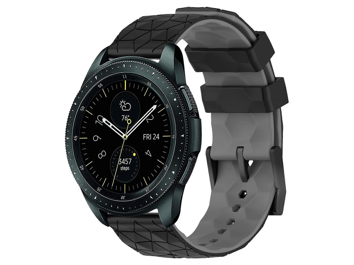 Pulseira De Silicone Bicolor Com Estampa De Futebol Para Samsung Galaxy Watch 42mm 20mm