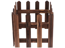 Cerca Decorativa De Madeira De 1,2 M, Miniatura, Casa, Jardim, Árvore De Natal, Decoração Para Festa De Casamento Olysi Shop (carbonizada)