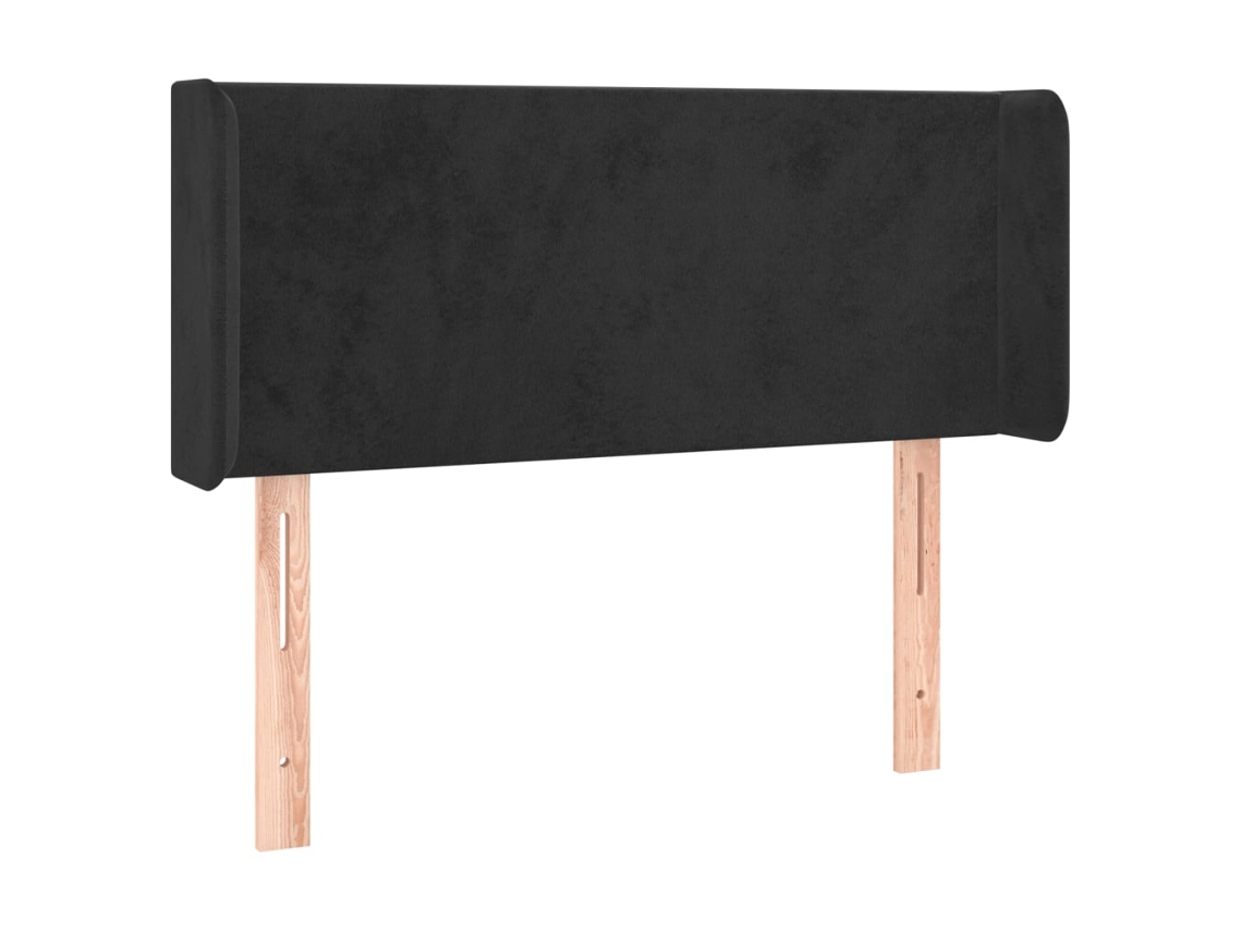 Headboard, Headboards Vidaxl Preto Veludo (103 X 16 X 78/88 Cm)