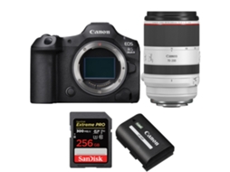 Eos R5 Mark Ii + Rf 70 200mm F/2.8 L Is Usm + 1 Sandisk 256gb Uhs ii 300mb/s + 1 Canon Lp e6p + Ebook “20 Dicas para Fotos Que Impressionam” CANON