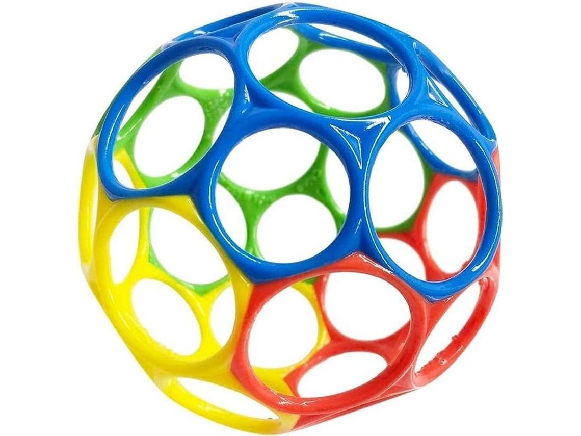 2026 brinquedo Infantil Oball Clássico Sem Bpa, com Buracos para Grasp, Vermelho Amarelo Verde Azul, 10 Cm, 0+ Meses