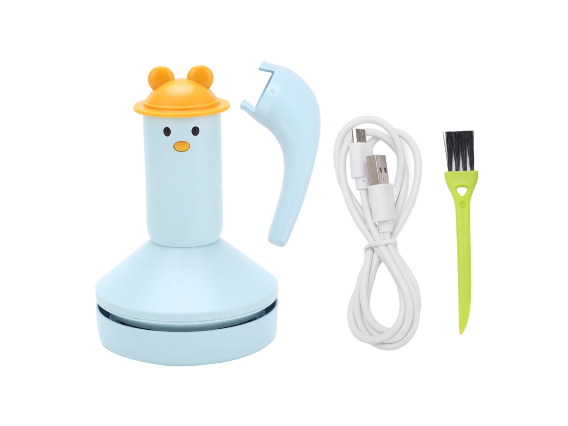 Aspiradora De Escritório Com Carregamento Usb, Mini Aspiradora Portátil De Mão Para Mesa, Coletor De Poeira E Confete, Cor Azul