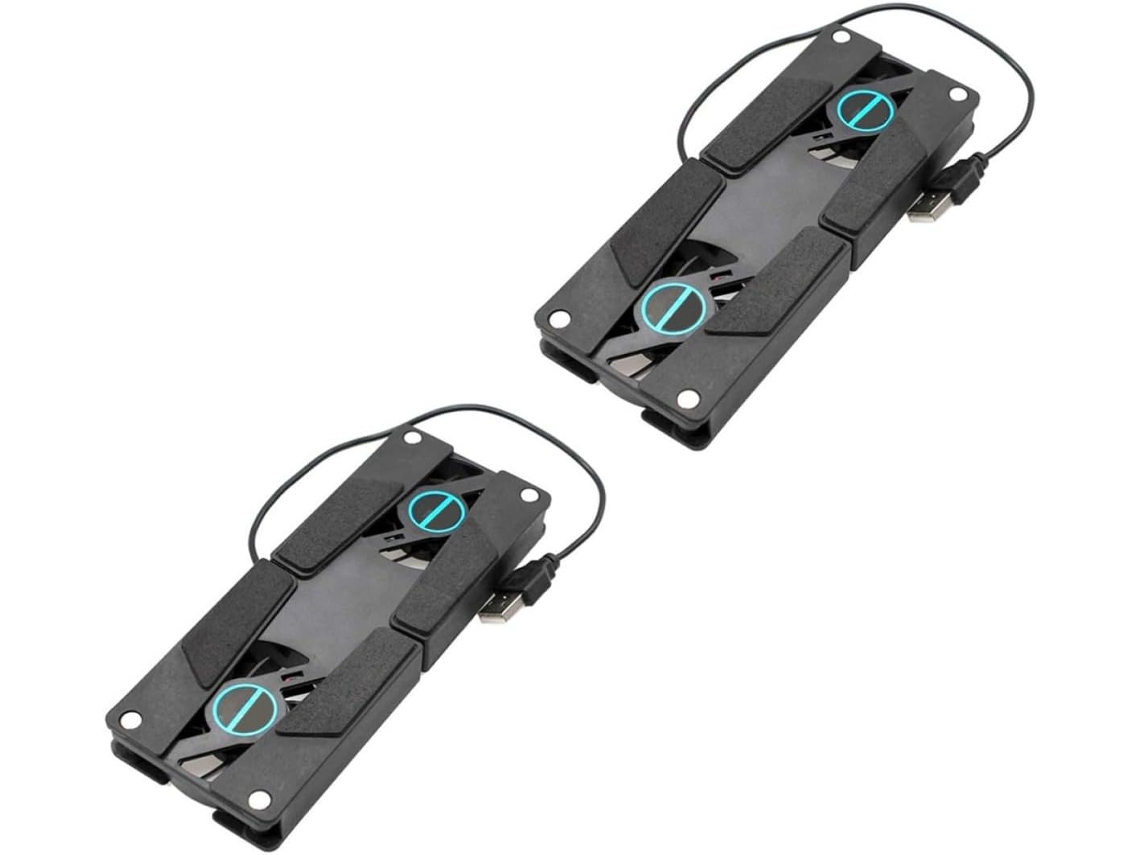 2 Unidades De Cooler Usb Para Laptop Com Duas Ventoinhas Silenciosas.