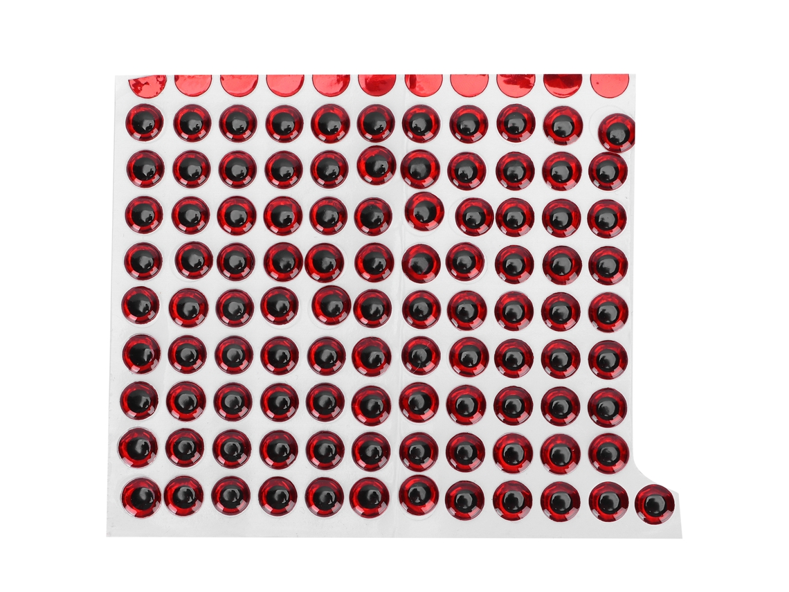 Olhos de Isca de Pesca 3d 9mm 100un Vermelhos