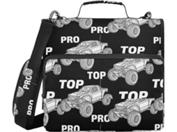 Pasta Organizadora Com Zíper, Alça De Ombro E Mão, Grande Capacidade, 3, 8cm 1, 5 Polegadas, 3 Bolsos Lápis