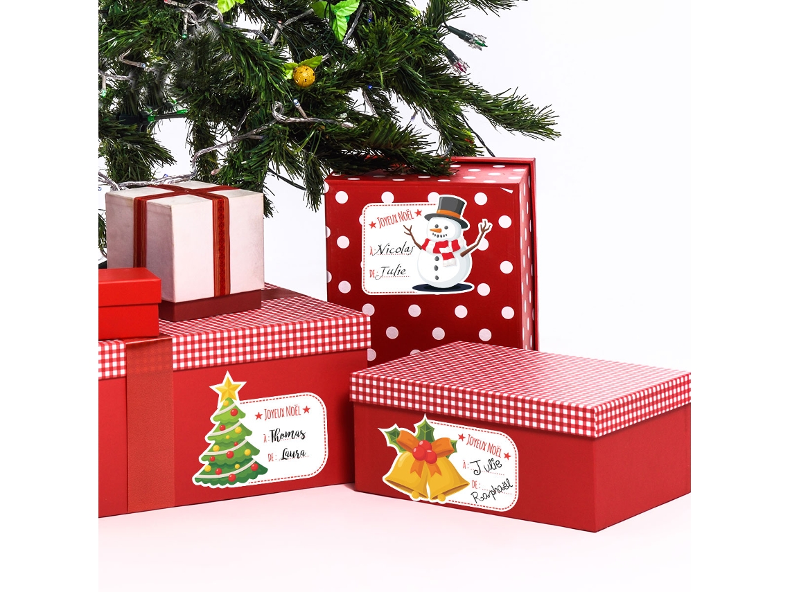 Adesivo de Parede 4 etiquetas de Natal para presentes AMBIANCE STICKER