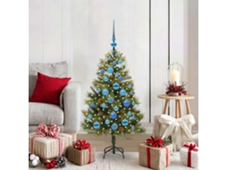 Vidaxl Árvore De Natal Artificial Articulada Com Cones Verde 120 Cm