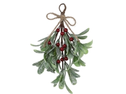 Omni adorno Artificial de Muérdago Navideño Ramo Colgante para Decoración Navideña