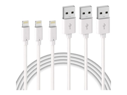 Cabo Lightning USB 3x para iPhone e iPad, 1m, Branco, Compatível com iOS