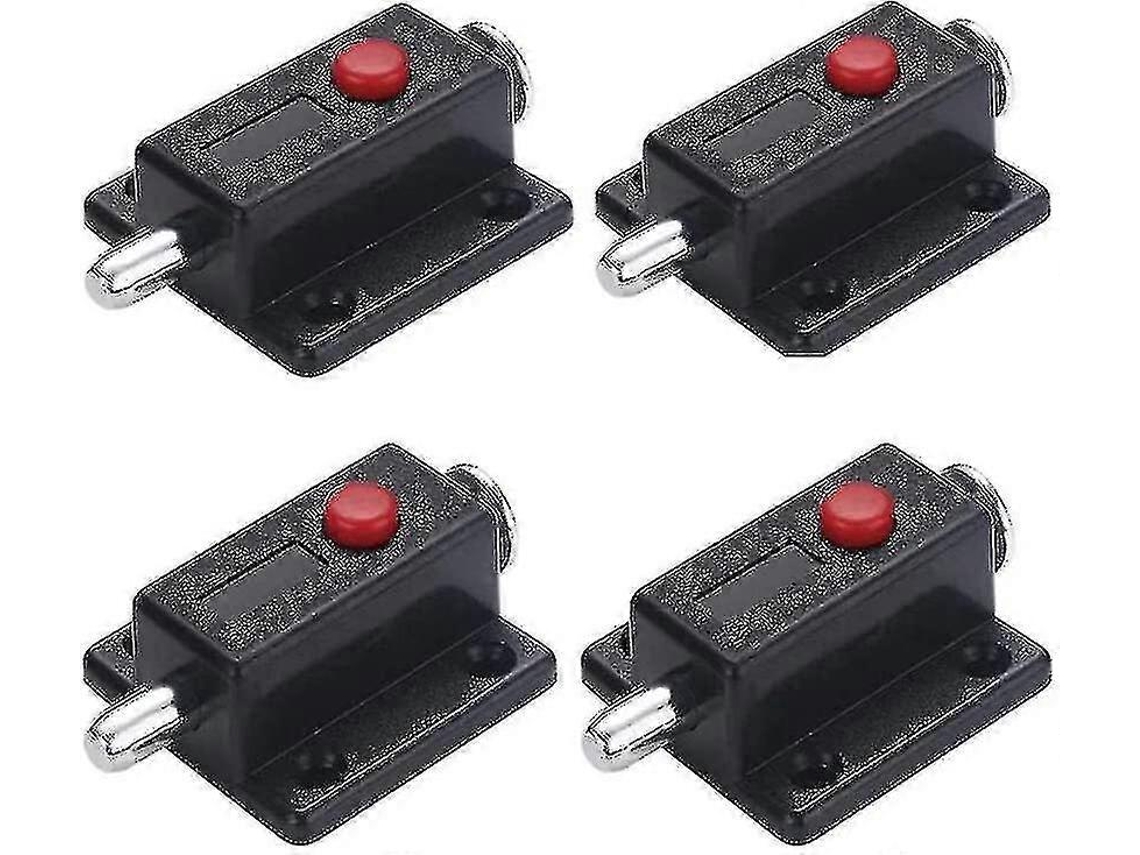 Pestillo de porta automático com mola, preto, 10 peças | S/MARCA