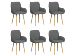 Maison Exclusive - Cadeiras De Jantar 6 Unid. Tecido Cinzento-escuro