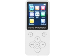 Leitor de MP4 de 32 GB, Leitor de MP3, Tela de 1 polegada, 32 GB de armazenamento colorido, 1.8 Music, HiFi com memória para entusiastas de vídeo (branco)