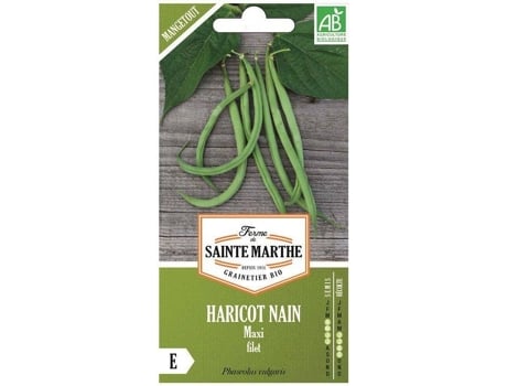 Sementes de Feijão Orgânico LA FERME DE SAINTE MARTH Variedade Maxi File