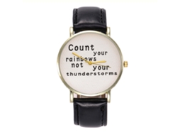 Reloj De Cuarzo Con Correa De Cuero Pu Unisex Zhoulianfa Casual Negro