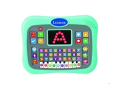 Tablet Bilíngue Com Teclado Falante Para Aprendizado Do Alfabeto, Botões Táteis E Tela De Led Ilustrar As Interações O Jogo Em Ing Aquaforge