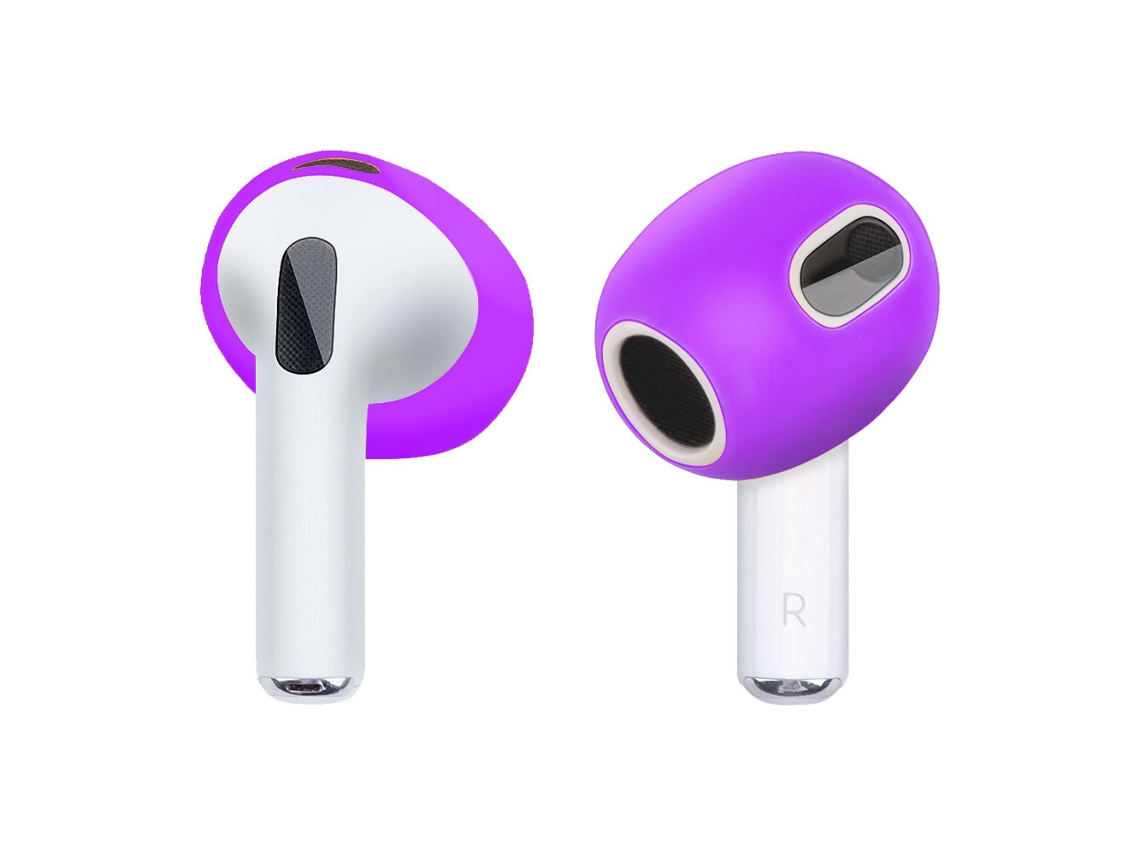 Capa Para Airpods3, Protetores Auriculares De Silicone, 3 Pares (roxo Escuro) Spqment