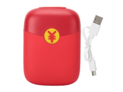 Laxiscreed Manta De Mão Com Controle De Temperatura, Duas Velocidades E Power Bank Vermelho