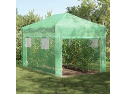 Vidaxl Estufa Com Estrutura Pop-up Verde 290 X 430 X 315 Cm Ferro