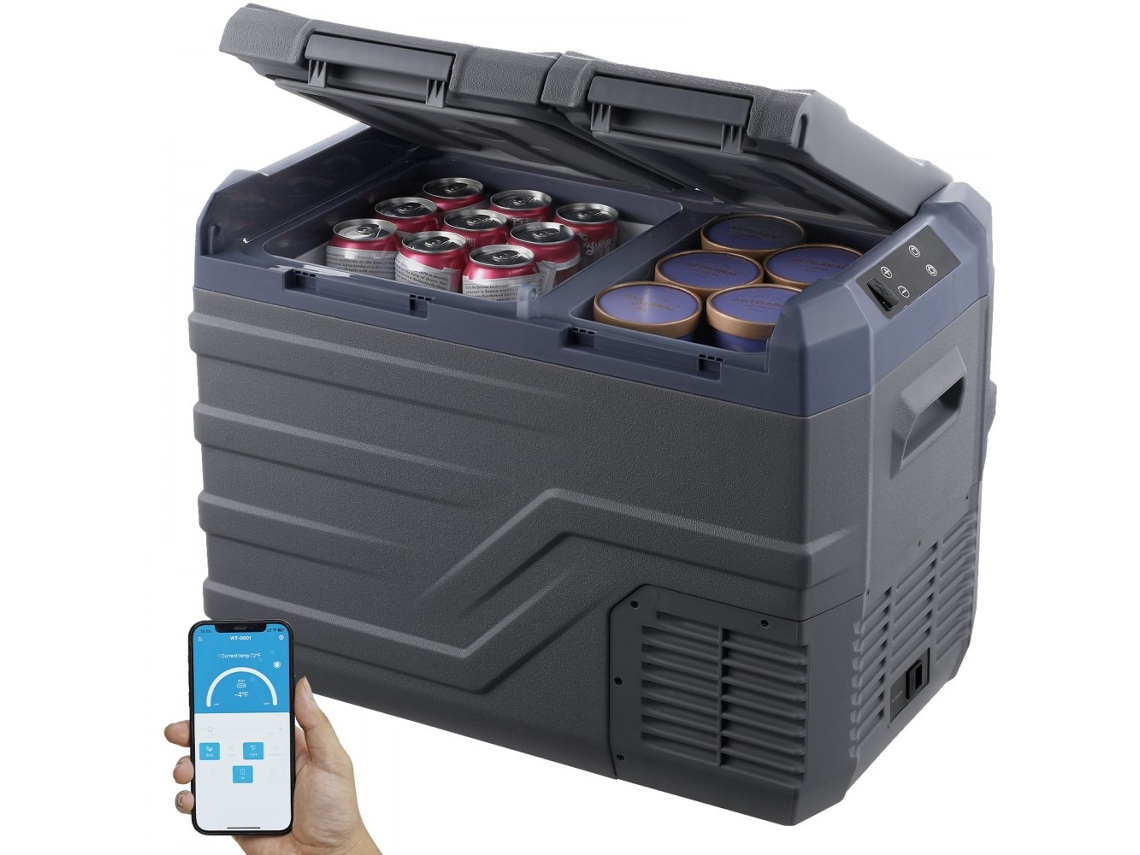 Frigorífico Portátil 32l Com Dupla Zona E Congelador, 60w Para Carro E Camping Tekmaquinas