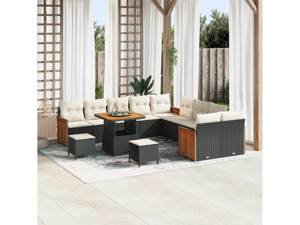 Vidaxl Conjunto De Sofá De Jardim 17 Unid. 10-número De Lugares