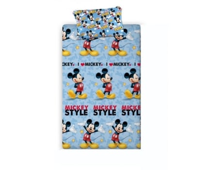 Capa de edredão de 2 peças Mickey-2 Blue 090 cm