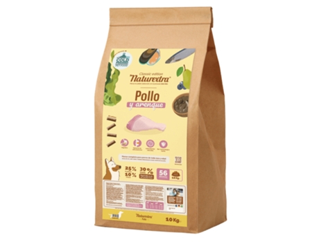 Ração Seca Cão NATUREXTRA Frango 10Kg .