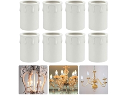8 Capas Velas Efeito Gotejamento 43x60mm Decoração Natal