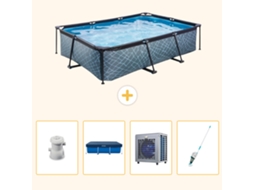 Exit-toys Piscina Exit Retangular - Efeito Pedra - 300x200x65 Cm - 5-peças S199