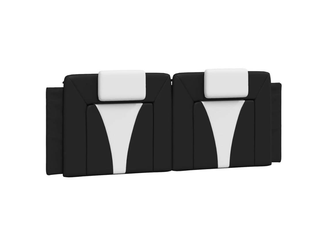 Travesseiro de Cabeça Viana 140 cm - Exclusivo Maison - Couro Sintético Branco e Branco