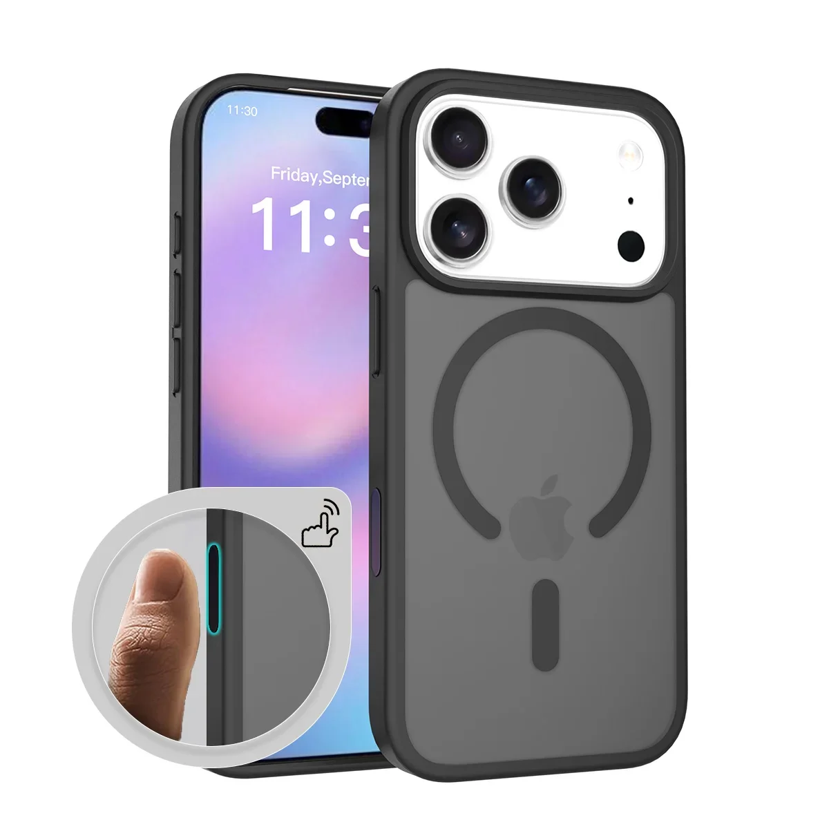(preto, Iphone 17 Pro Max) Capa Fosca De Alta Qualidade, Em Cores Vibrantes E Agradável Ao Toque, Compatível Com Carregamento Sem Fio Magnético.