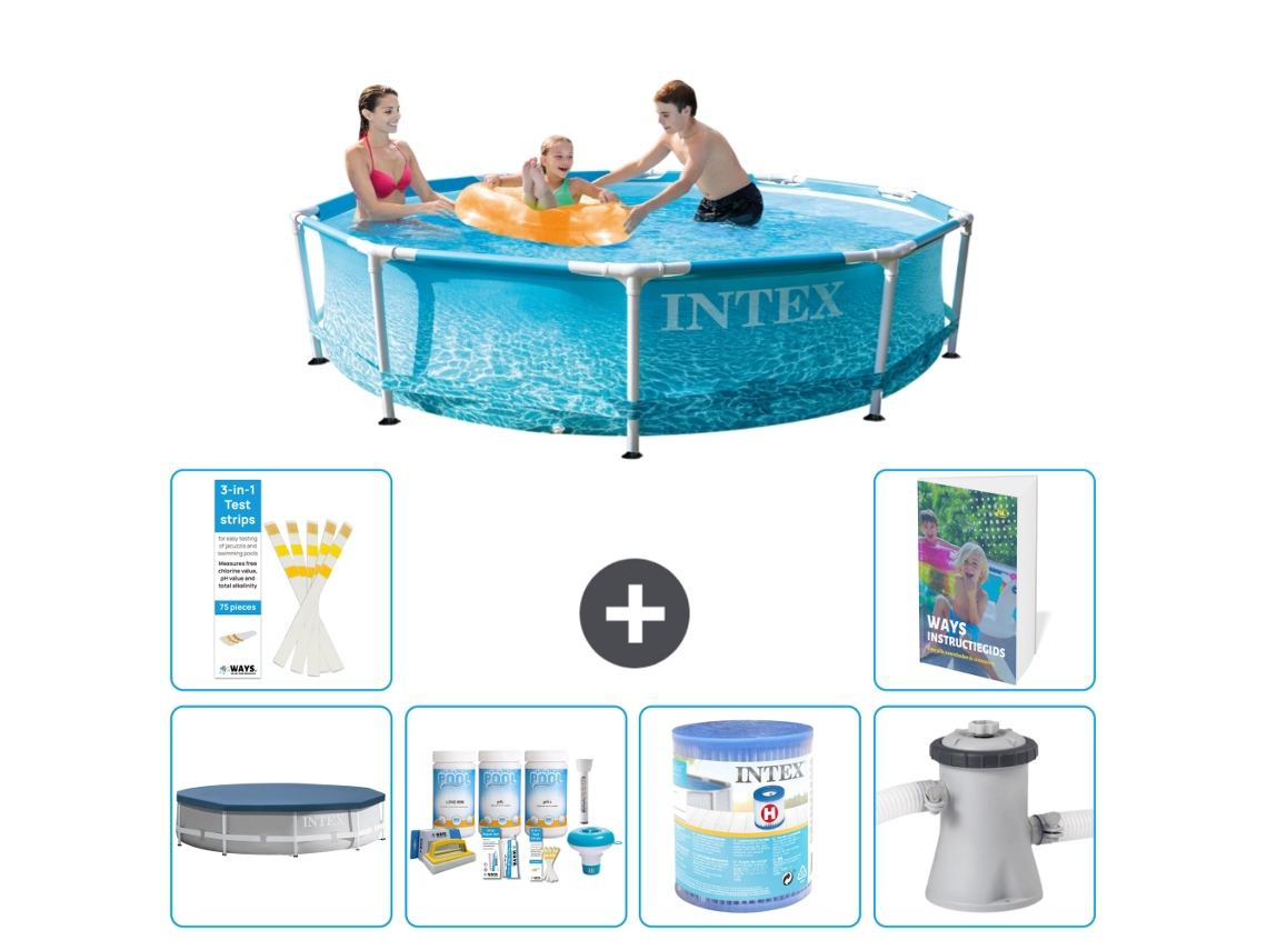 Intex Piscina Com Estrutura Redonda - 305x76 Cm - 7-peças S34