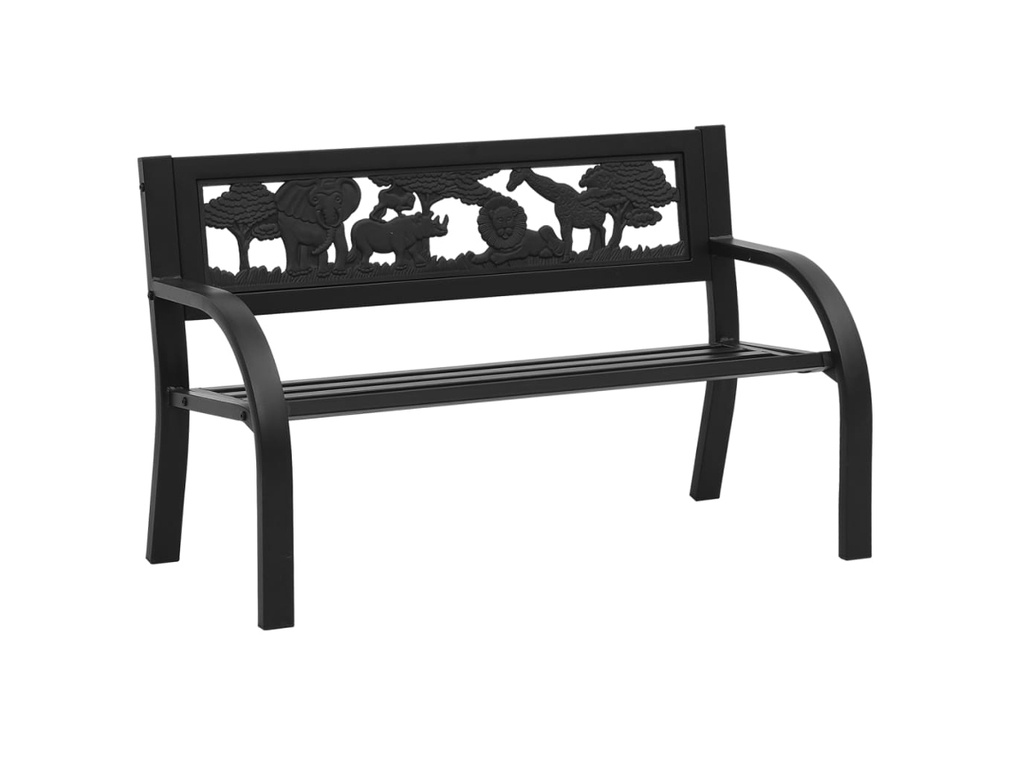 Vidaxl Banco De Jardim Para Crianças 86 Cm Aço