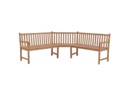 Vidaxl Banco De Canto Para Jardim 185x185x90 Cm Madeira De Teca Maciça