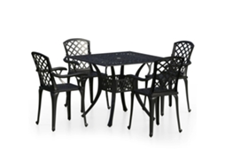 Bistro Set, Bistro Sets Vidaxl Preto Alumínio (n/a)