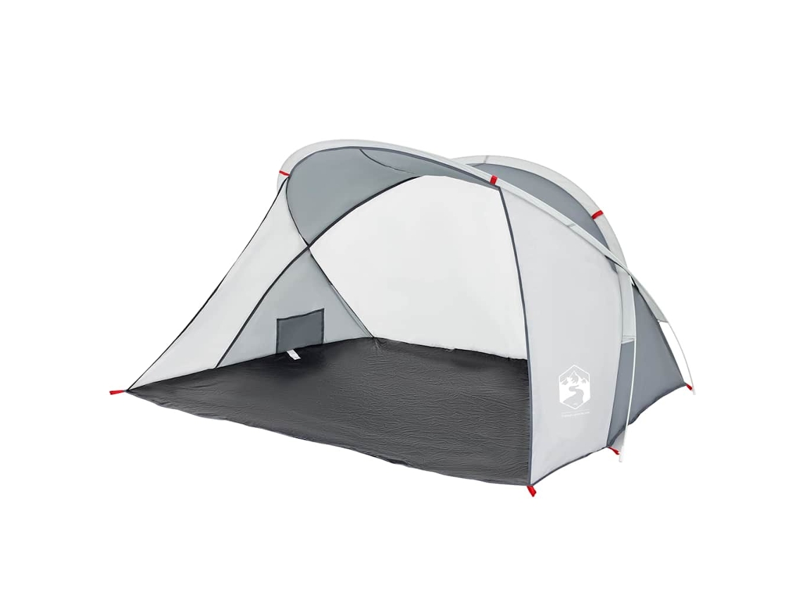 VIDAXL Tenda de Praia 2 Pessoas Pop-Up Impermeável Cinzento