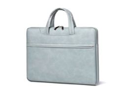Pasta Para Portátil De 13 Polegadas, Fabricada Em Material Pu Impermeável, Estilo Mala De Escritório Azul Hexinyigjly