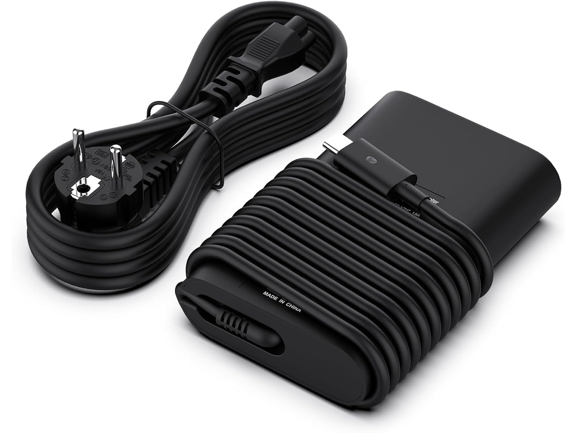Carregador 65w Usb-c Para Notebook Dell, 20v 3.25a, Compatível Com Xps, Inspiron E Latitude