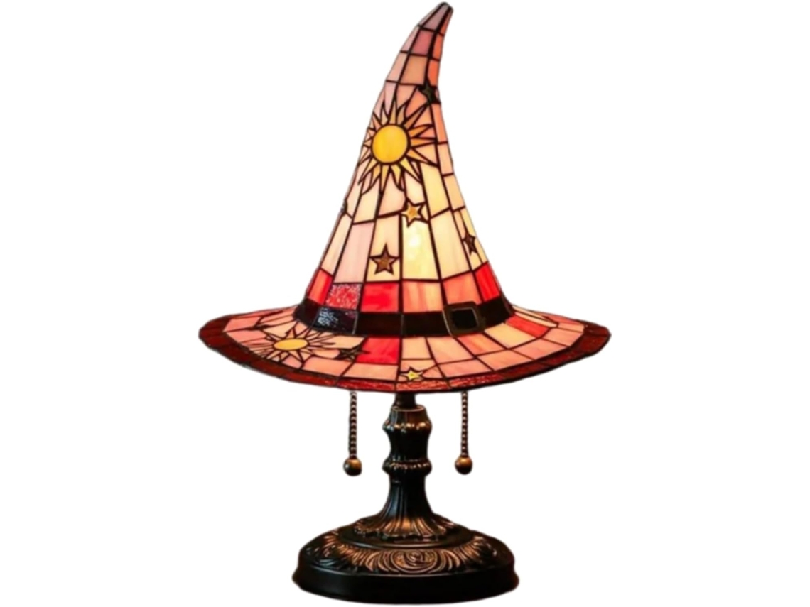 Luminárias Em Formato Chapéu Bruxa, Vitral Artesanais Luminária